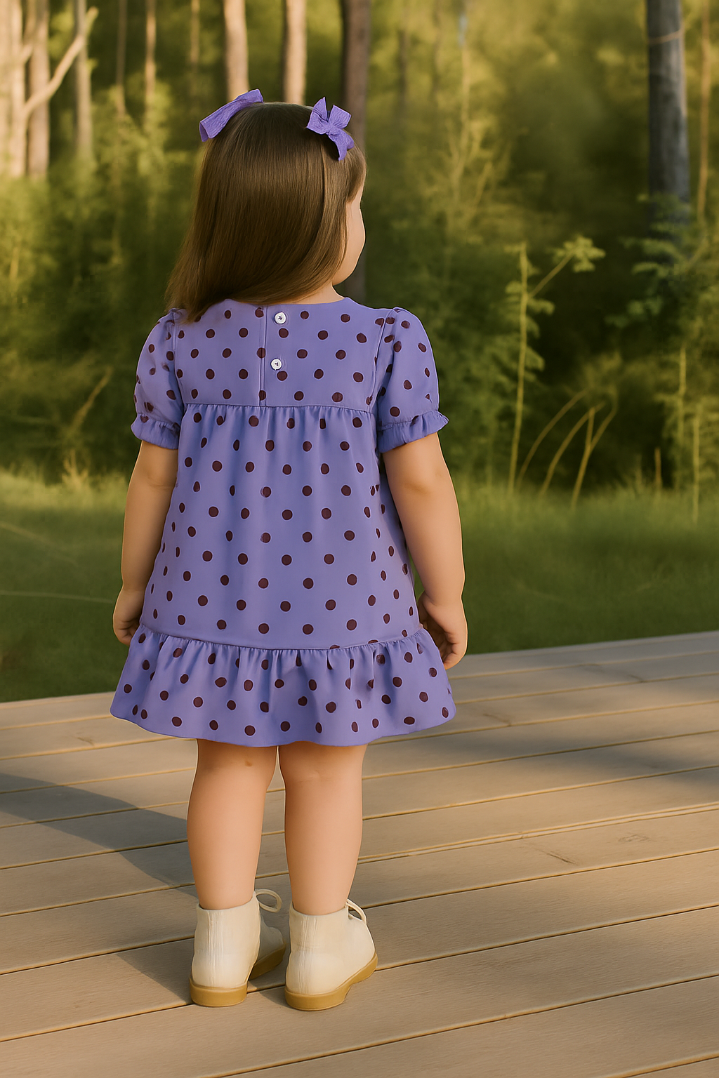 VESTIDO LUNARES LAVANDA - VLL034