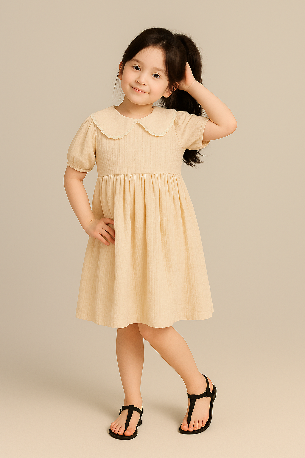 VESTIDO PÉTALO DE TRIGO - VK081