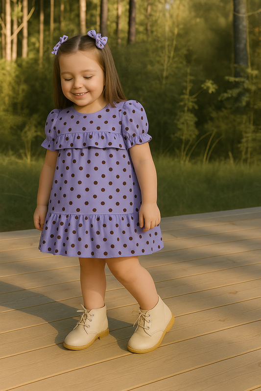 VESTIDO LUNARES LAVANDA - VLL034