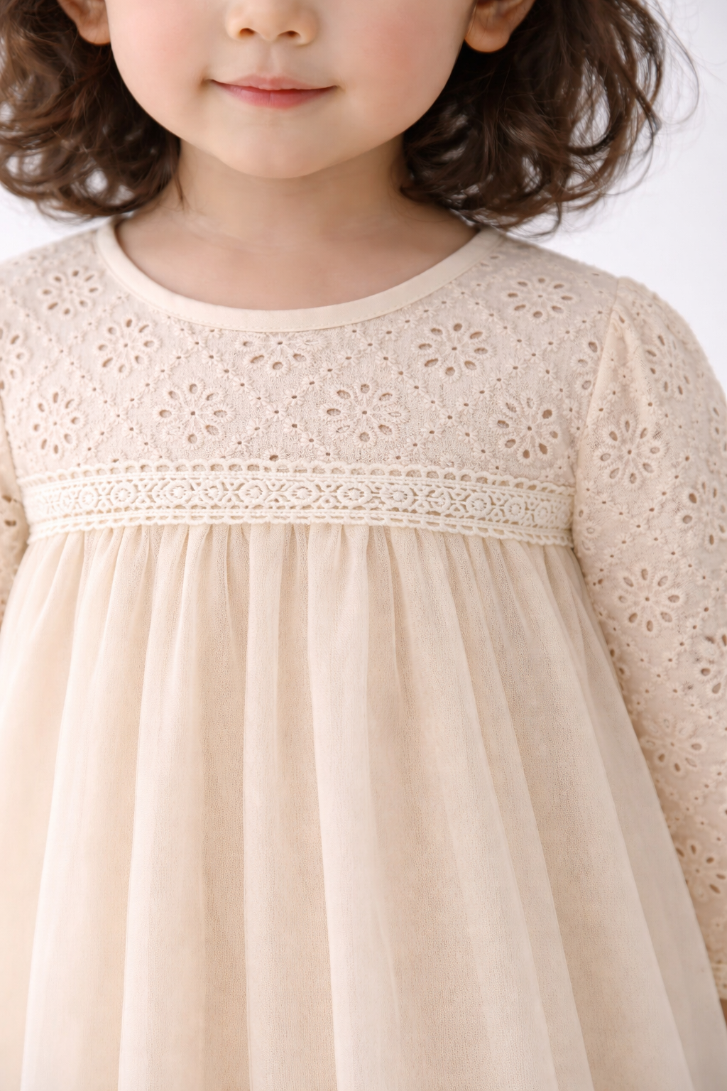 VESTIDO CREMA DE NUBE - VBM009